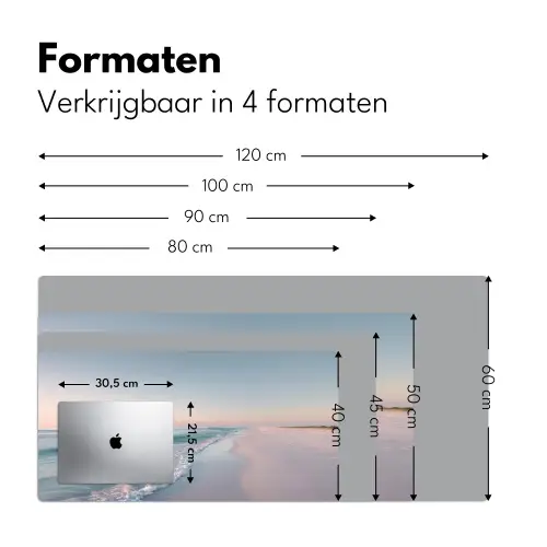 Kustlijn - Pastel - water Muismat XXL klein -sfeer5