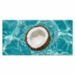 Kokosnoot - Water - Wit Muismat XXL klein -3d_leeg