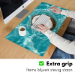 Kokosnoot - Water - Wit Muismat XXL klein -sfeer3