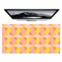 Kleurrijk - Ruitpatroon - Bladvormen Muismat XXL klein 681 -zzz3d