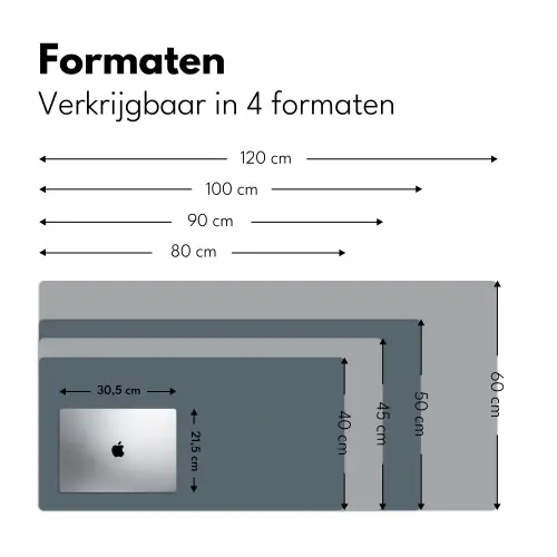 Kleuren - Blauw - Interieur Muismat XXL klein -sfeer5