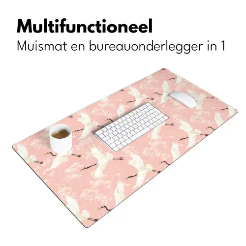 Kraanvogels - Bloesem - Roze Muismat XXL klein 681 -sfeer4