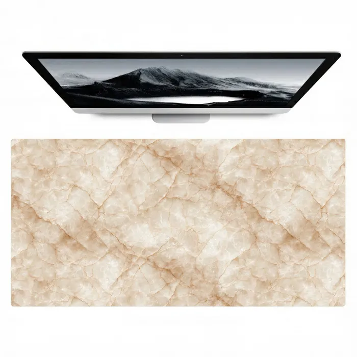 Kristalstructuur - Bruin - Marmer Muismat XXL klein 681 -zzz3d