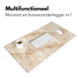 Kristalstructuur - Bruin - Marmer Muismat XXL klein 681 -sfeer4