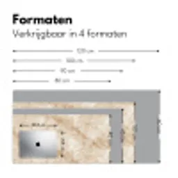 Kristalstructuur - Bruin - Marmer Muismat XXL klein 681 -sfeer5