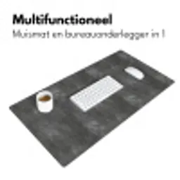 Donkergrijs - Ruw - Beton Muismat XXL klein 681 -sfeer4