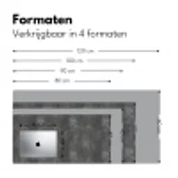 Donkergrijs - Ruw - Beton Muismat XXL klein 681 -sfeer5