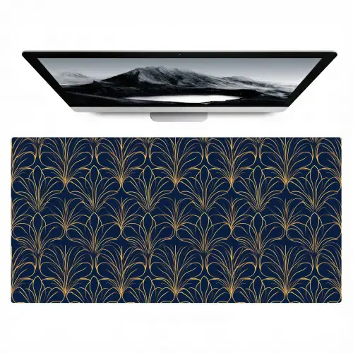 Deco - Waaier - Blauw Muismat XXL klein 681 -zzz3d