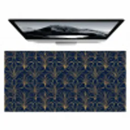 Deco - Waaier - Blauw Muismat XXL klein 681 -zzz3d