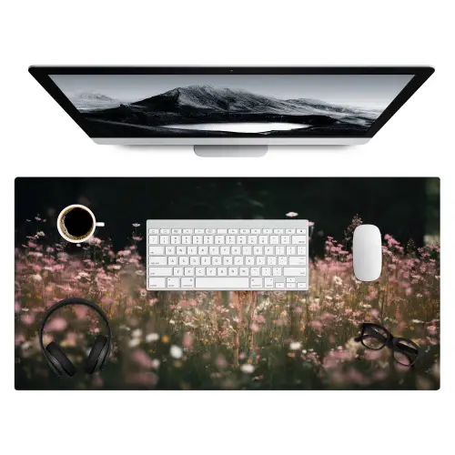 Hert - Wilde bloemen - Bos Muismat XXL klein -3d