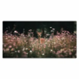 Hert - Wilde bloemen - Bos Muismat XXL klein -3d_leeg