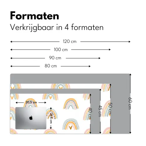 Design - Regenboog Muismat XXL klein -sfeer5