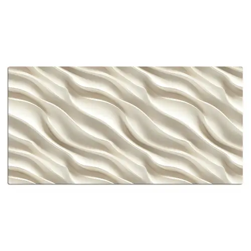 Diagonaal - Golven - Crème Muismat XXL klein 681 -3d_leeg