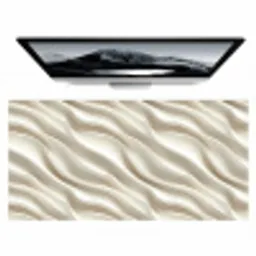Diagonaal - Golven - Crème Muismat XXL klein 681 -zzz3d