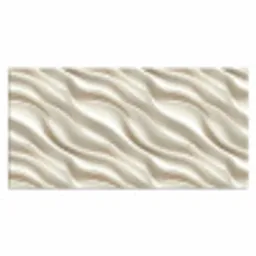 Diagonaal - Golven - Crème Muismat XXL klein 681 -3d_leeg