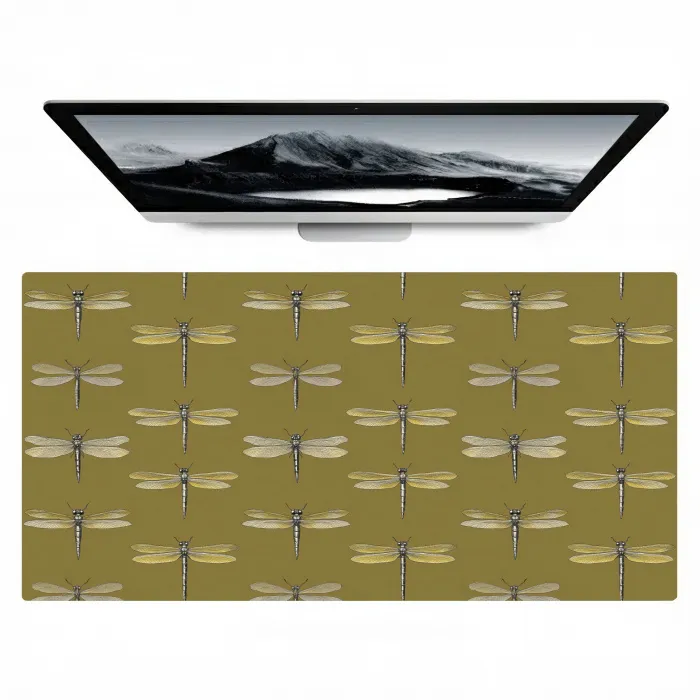 Libellen - Patroon - Groen Muismat XXL klein 681 -zzz3d