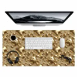 Druppels - Organisch - Goud Muismat XXL klein 681 -3d