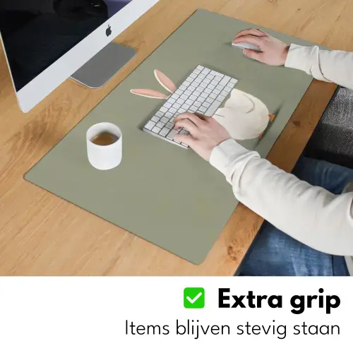 Eend - Konijnoren - Grijs Muismat XXL klein -sfeer3
