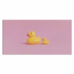 Eendjes - Vrolijk - Roze Muismat XXL klein -3d_leeg