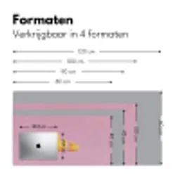 Eendjes - Vrolijk - Roze Muismat XXL klein -sfeer5