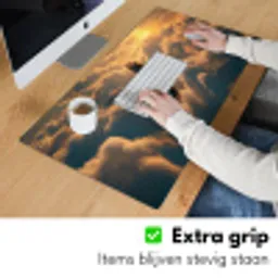 Adelaar - Wolken - Zon Muismat XXL klein -sfeer3