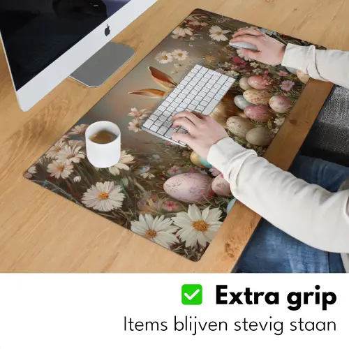 Paashaas - Lente - Paaseieren Muismat XXL klein -sfeer3