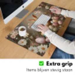 Paashaas - Lente - Paaseieren Muismat XXL klein -sfeer3