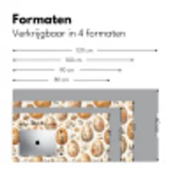 Paaseieren - Bruin - Bloemen Muismat XXL klein -sfeer5
