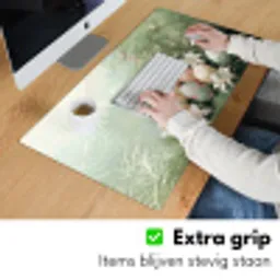 Paaseieren - Pasteltinten - Bloemen Muismat XXL klein -sfeer3