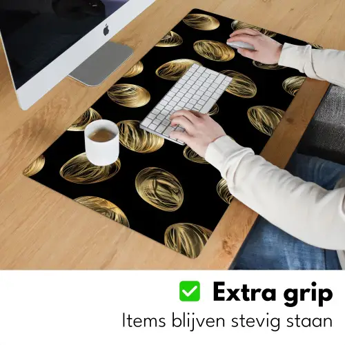 Eieren - Goud - Patroon Muismat XXL klein -sfeer3