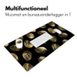 Eieren - Goud - Patroon Muismat XXL klein -sfeer4