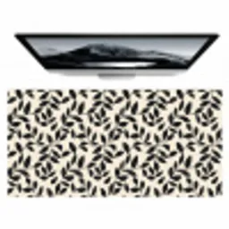 Elegant - Patroon - Zwart - Beige Muismat XXL klein 681 -zzz3d