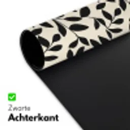 Elegant - Patroon - Zwart - Beige Muismat XXL klein 681 -sfeer2