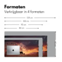 Olifanten - Grasland - Zonsondergang Muismat XXL klein -sfeer5
