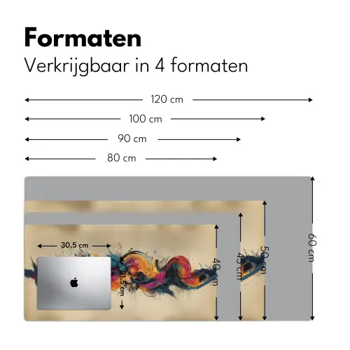 Explosie - Kleurrijk - Vormen - Abstract Muismat XXL klein -sfeer5