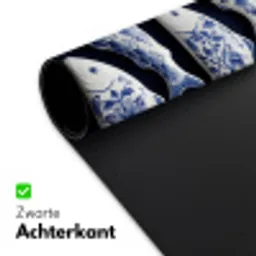 Vissen - Delfts - Blauw - Keramiek Muismat XXL klein -sfeer2