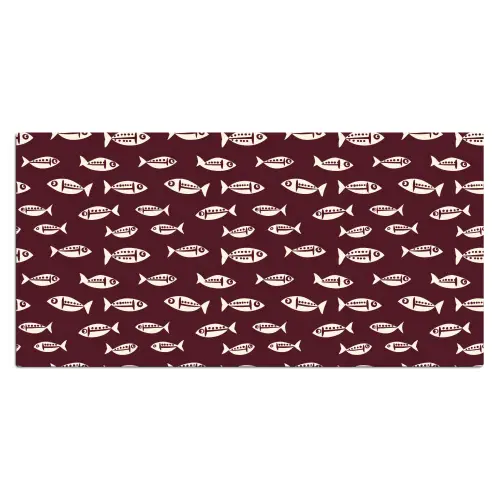 Vissen - Grafisch - Patroon - Donker Muismat XXL klein 681 -3d_leeg