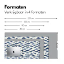 Vissen - Patroon - Blauw - Wit Muismat XXL klein 681 -sfeer5