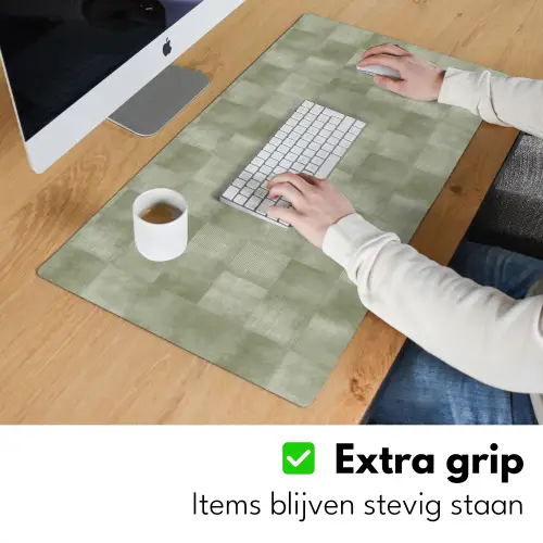 Vlakken - Rustiek - Groen Muismat XXL klein 681 -sfeer3