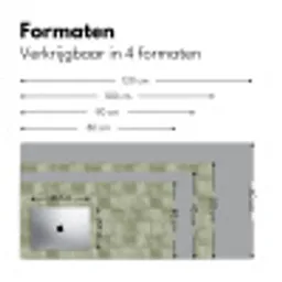 Vlakken - Rustiek - Groen Muismat XXL klein 681 -sfeer5