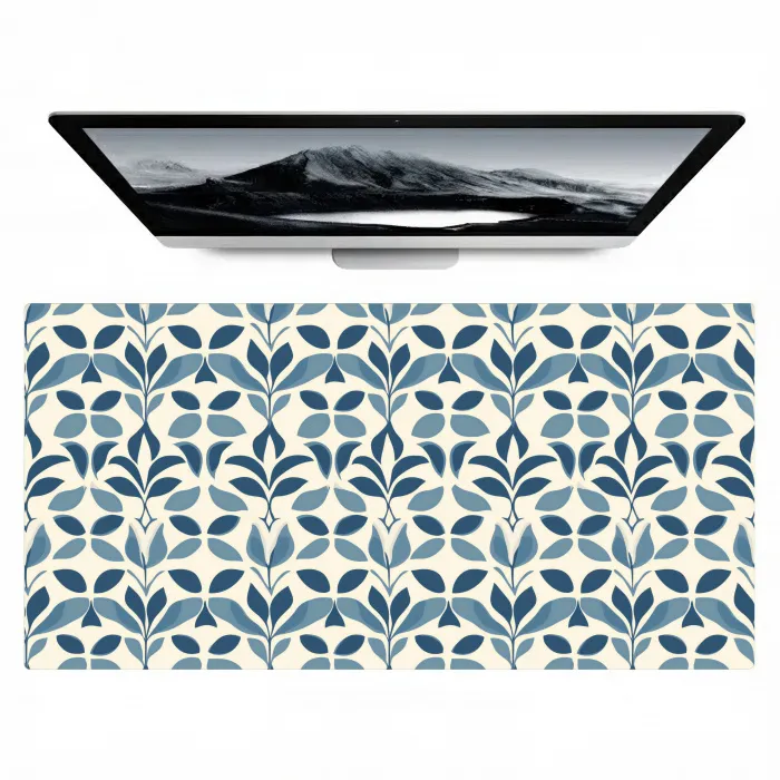 Flora - Modern - Blauw Muismat XXL klein 681 -zzz3d