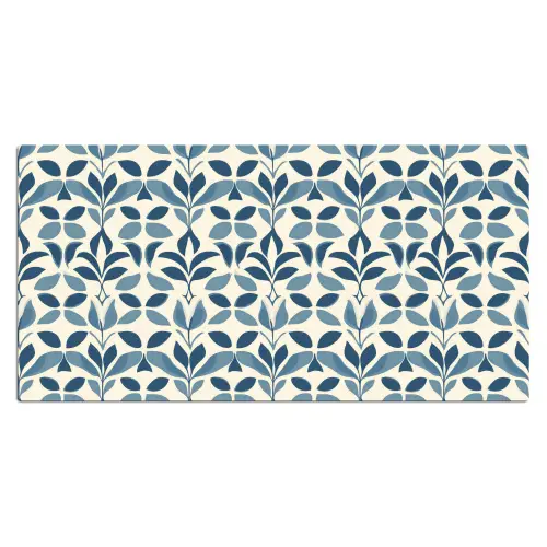 Flora - Modern - Blauw Muismat XXL klein 681 -3d_leeg