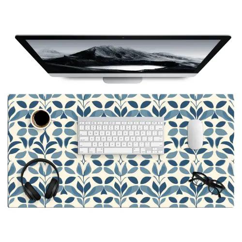 Flora - Modern - Blauw Muismat XXL klein 681 -3d