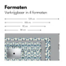 Flora - Modern - Blauw Muismat XXL klein 681 -sfeer5