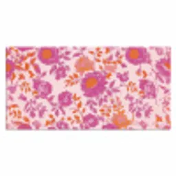 Bloemenpatroon - Roze - Oranje - Bloemen Muismat XXL klein -3d_leeg