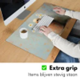 Bloempot - Kuiken - Bloemetjes Muismat XXL klein -sfeer3