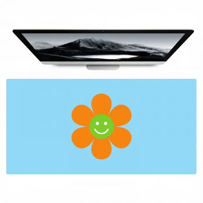Bloem - Smiley - Kleurrijk Muismat XXL klein -zzz3d