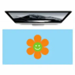 Bloem - Smiley - Kleurrijk Muismat XXL klein -zzz3d