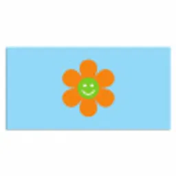 Bloem - Smiley - Kleurrijk Muismat XXL klein -3d_leeg