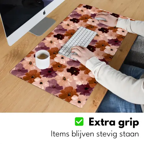 Bloemen - Abstract - Aardetinten Muismat XXL klein 681 -sfeer3